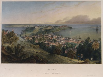 Port Antonio, Giamaica. Litografia di Joseph Bartholomew Kidd (1808-1889) da Joseph Bartholomew Kidd