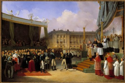 Carlo X posa e benedice la prima pietra del monumento alla memoria di Luigi XVI il 3 maggio da Joseph Beaume