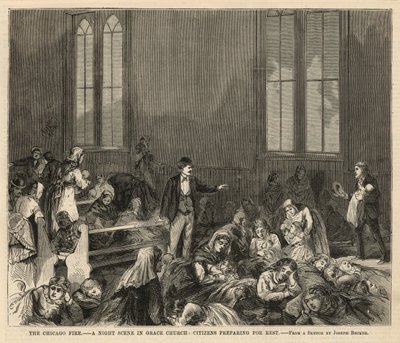 Una scena notturna in Grace Church da Joseph Becker