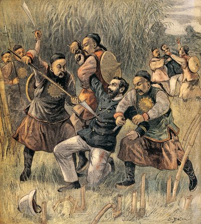 Due ufficiali francesi uccisi a Quang - Tcheou - Wan, nel dicembre 1899, all