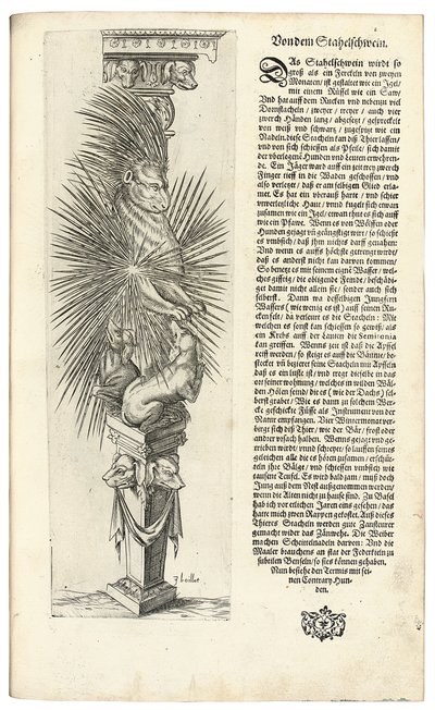 Colonna decorata con una forma animale, 1604 da Joseph Boillot