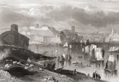 Plymouth, Devon, visto da Mount Batten da Joseph Brown