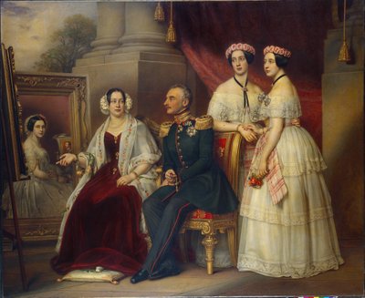 Ritratto di famiglia di Joseph, duca di Sassonia-Altenburg (1789-1868) da Joseph Carl Stieler