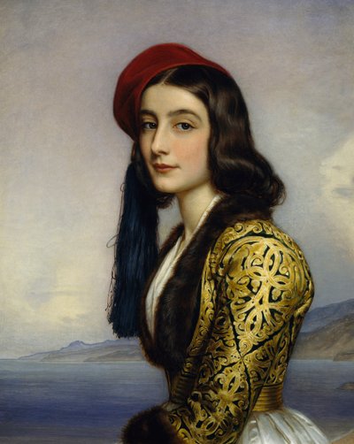 Ritratto di Khatarina Botzaris da Joseph Carl Stieler