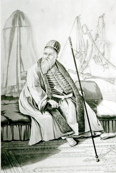 Ritratto di Ali Pasha di Yannina, inciso da Robert Havell, 1822 da Joseph Cartwright