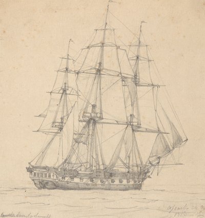 Fregata singola, poppa in avanti 1813 da Joseph Cartwright
