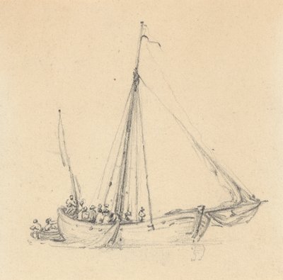 Ketch Singolo, Prua in Avanti; Barca a Remi Dietro da Joseph Cartwright