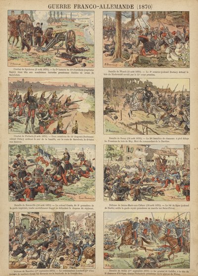 Battaglie della guerra franco-prussiana da Joseph Charles (after) Beuzon