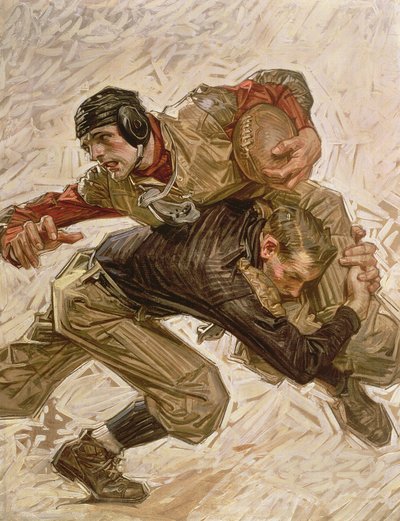 Giocatori di calcio da Joseph Christian Leyendecker