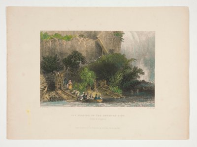 Lo Sbarco, sul Lato Americano (Cascate del Niagara), illustrazione per Nathaniel Parker Willis da Joseph Clayton Bentley