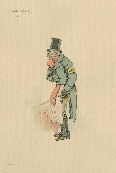 Trotty Veck - The Chimes, c.1920s da Joseph Clayton Clarke