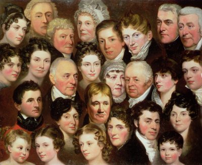 La famiglia Harvey di Norwich, c.1820 da Joseph Clover