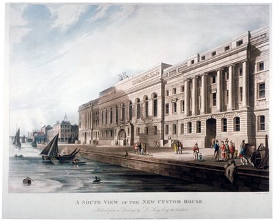 Custom House, City of London, 1817 da Joseph Constantine Stadler