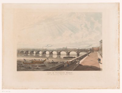 Vista del ponte di Waterloo dal lato est della terrazza di Somerset House da Joseph Constantine Stadler