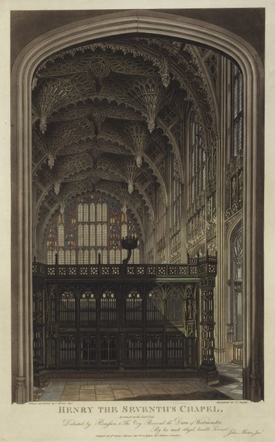 Cappella di Enrico VII, Abbazia di Westminster, Londra da Joseph Constantine Stadler