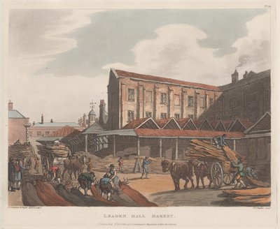 Mercato di Leaden Hall, 1 gennaio 1809 da Joseph Constantine Stadler