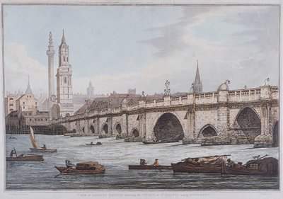 Vecchio Ponte di Londra, Londra, 1790 da Joseph Constantine Stadler