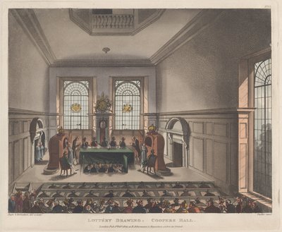 Estrazione della lotteria, Coopers Hall da Joseph Constantine Stadler