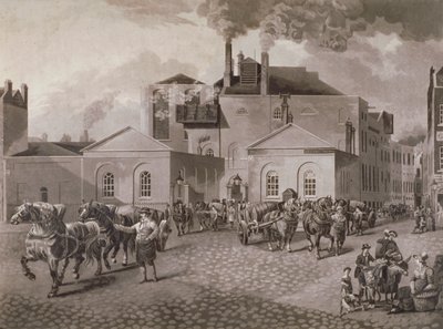Birrificio Meux, Tottenham Court Road, Londra, c1830 da Joseph Constantine Stadler
