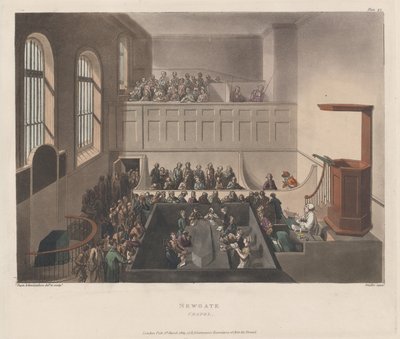 Cappella di Newgate, 1809 da Joseph Constantine Stadler