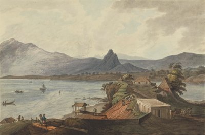 Roccia di Padre e Monte Pan di Zucchero da Bencooler, Sumatra, 1799 da Joseph Constantine Stadler