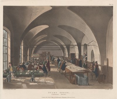 Ufficio del Timbro, Somerset House da Joseph Constantine Stadler
