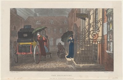 La partenza, da Poetical Sketches of Scarborough, 1813 da Joseph Constantine Stadler
