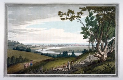 Veduta di Abingdon da Nuneham Park, Berkshire da Joseph Constantine Stadler