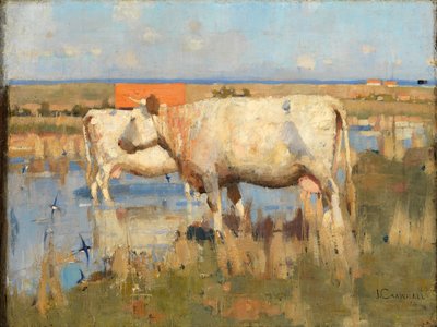 Paesaggio con bestiame, c.1883-85 da Joseph Crawhall