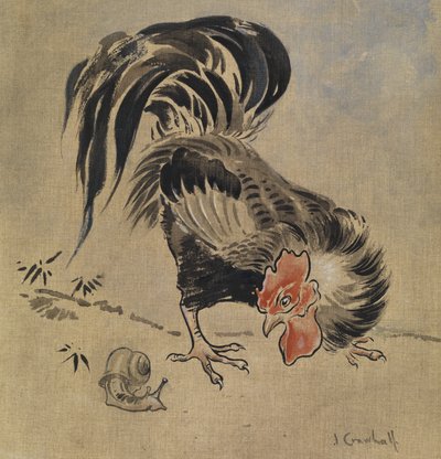 Gallo spagnolo e lumaca da Joseph Crawhall