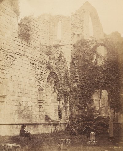 Fountains Abbey. Interno della Sala Capitolare da Joseph Cundall