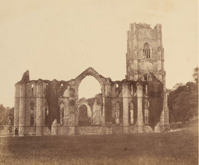 Abbazia di Fountains. La Cappella dei Nove Altari, Esterno, 1850s da Joseph Cundall