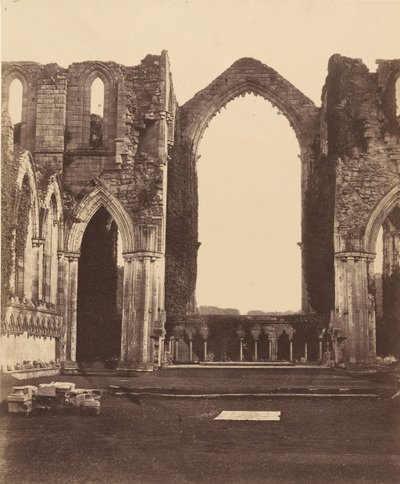 Abbazia di Fountains. La Cappella dei Nove Altari, Interno da Joseph Cundall