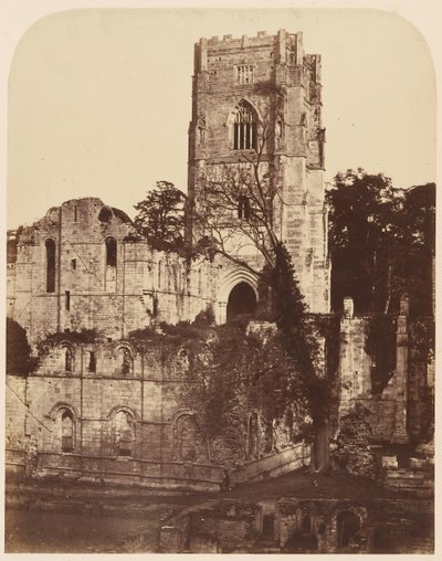 Abbazia di Fountains. La Chiesa e la Sala Capitolare, 1850s da Joseph Cundall