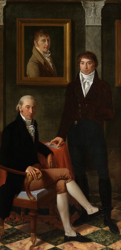 Ritratto di amicizia degli artisti François Wynckelman, François van der Donckt e Joseph Odevaere da Joseph Denis Odevaere