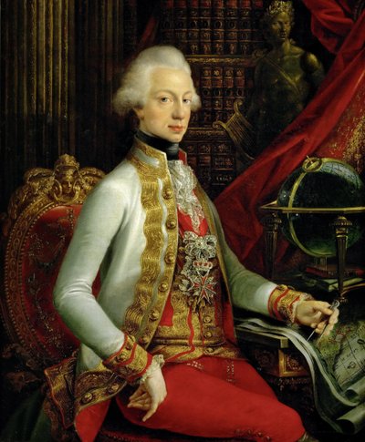 Granduca Ferdinando III di Toscana 1769-1824 seduto nella sua biblioteca, 1797 da Joseph Dorffmeister