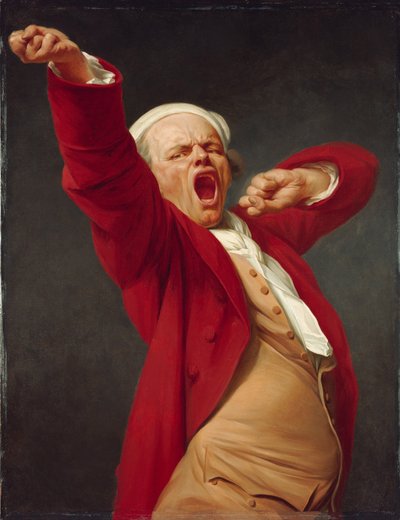 Autoritratto, sbadigliando, ca. 1783 da Joseph Ducreux