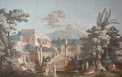 Disegno per Carta da Parati raffigurante Telemaco da Joseph Dufour