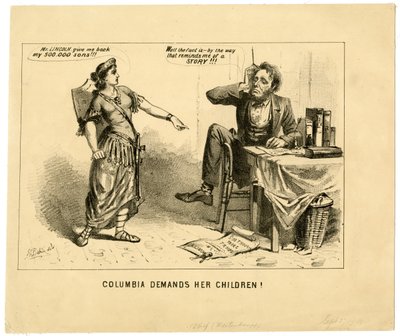 Columbia chiede i suoi figli, 1864 da Joseph E. Baker