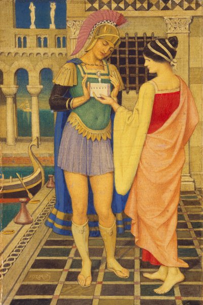 Un gladiatore romano e la sua dama da Joseph Edward Southall