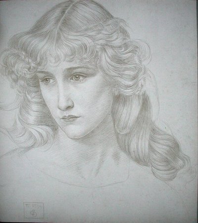 Testa di una ragazza da Joseph Edward Southall