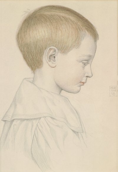 Schizzo della testa di un ragazzo, 1906 da Joseph Edward Southall