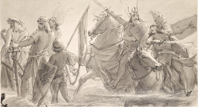 I Teutoni scendono in battaglia da Joseph Eugen Hörwarter