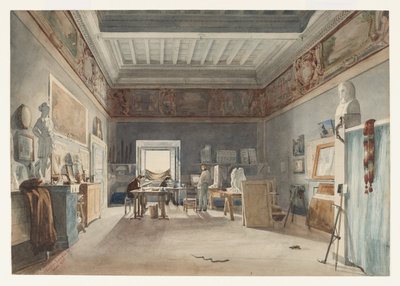 Uno studio nella Villa Medici, Roma da Joseph Eugène Lacroix