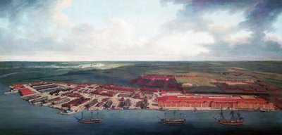 Cantiere navale di Chatham (Inghilterra), grazie alla sua posizione geografica, Chatham era il porto più importante della Royal Navy britannica nel XVII secolo, poi nel XVIII secolo divenne un importante centro di riparazione e manutenzione da Joseph Farington
