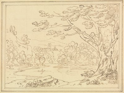Paesaggio con Alberi vicino a un Lago da Joseph Farington