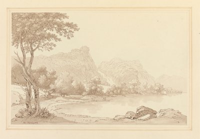 Cascate di Lodore con Cottage in Lontananza da Joseph Farington