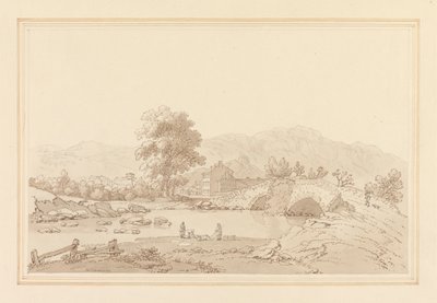 Ingresso nord a Keswick e ponte da Joseph Farington