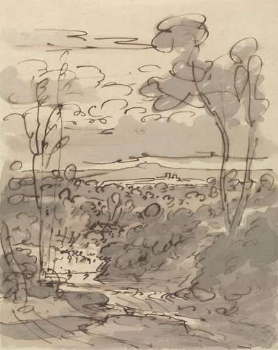 Alberi e paesaggio collinare da Joseph Farington