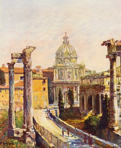 Roma: Il Foro visto dal Campidoglio da Joseph Felix Bouchor